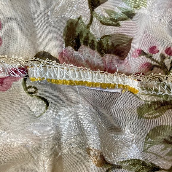 Vintage 90s Floral Slip Split Hem Mini Dress - Picture 11 of 12